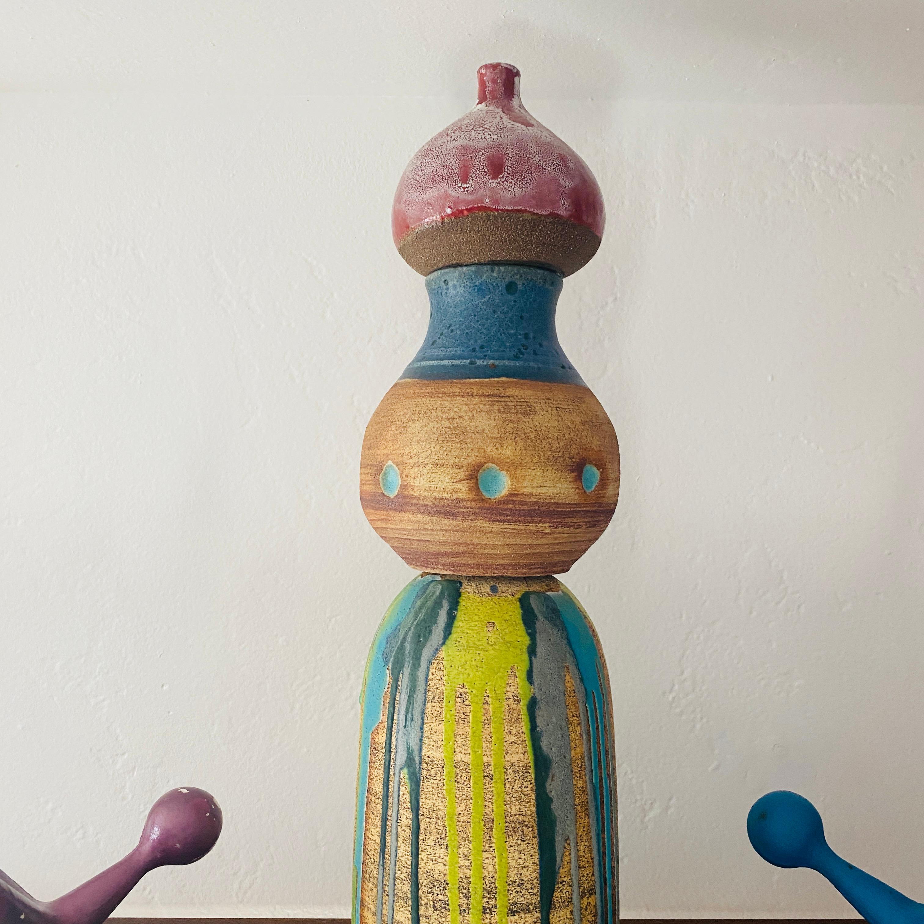 Fatto a mano Vaso scultoreo California Pottery di Michael Hickman in vendita