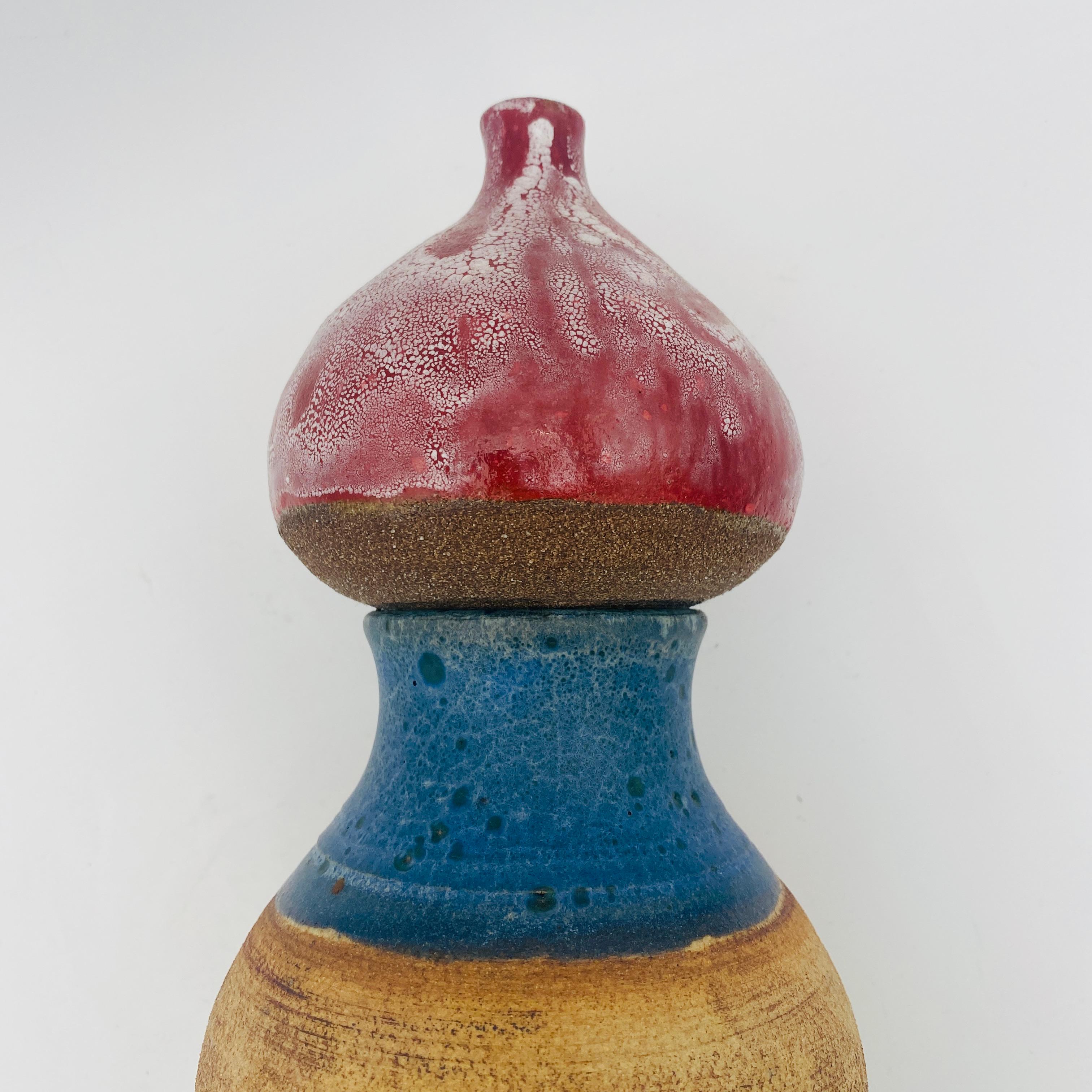Vaso scultoreo California Pottery di Michael Hickman In condizioni buone in vendita a San Juan Capistrano, CA