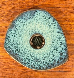 California Studio Pottery Signed Ikebana Planter with Frog