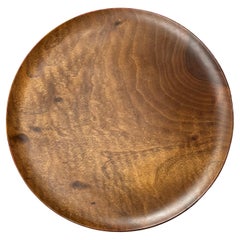 California Studio Woodworker Bob Stocksdale Turned Platter in Black Walnut
