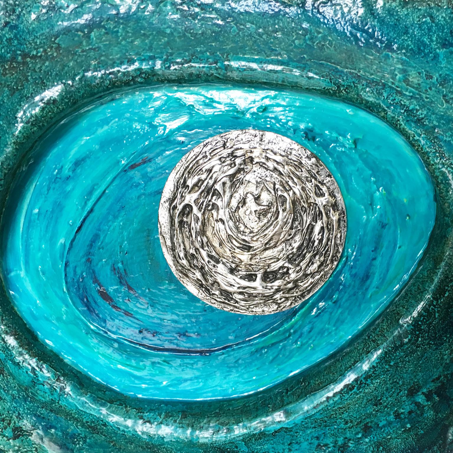 Artistics Lorraine Stelzer Résine Panneau Sculpture 3D Peinture, 1969 en vente 6