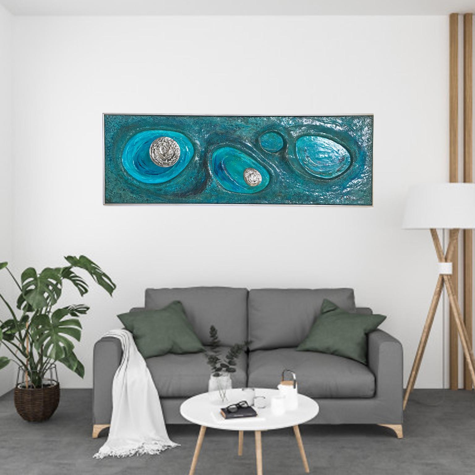 Artistics Lorraine Stelzer Résine Panneau Sculpture 3D Peinture, 1969 en vente 10