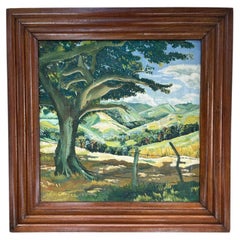 Californian Impressionist Signed Plain Air Landscape Painting.
