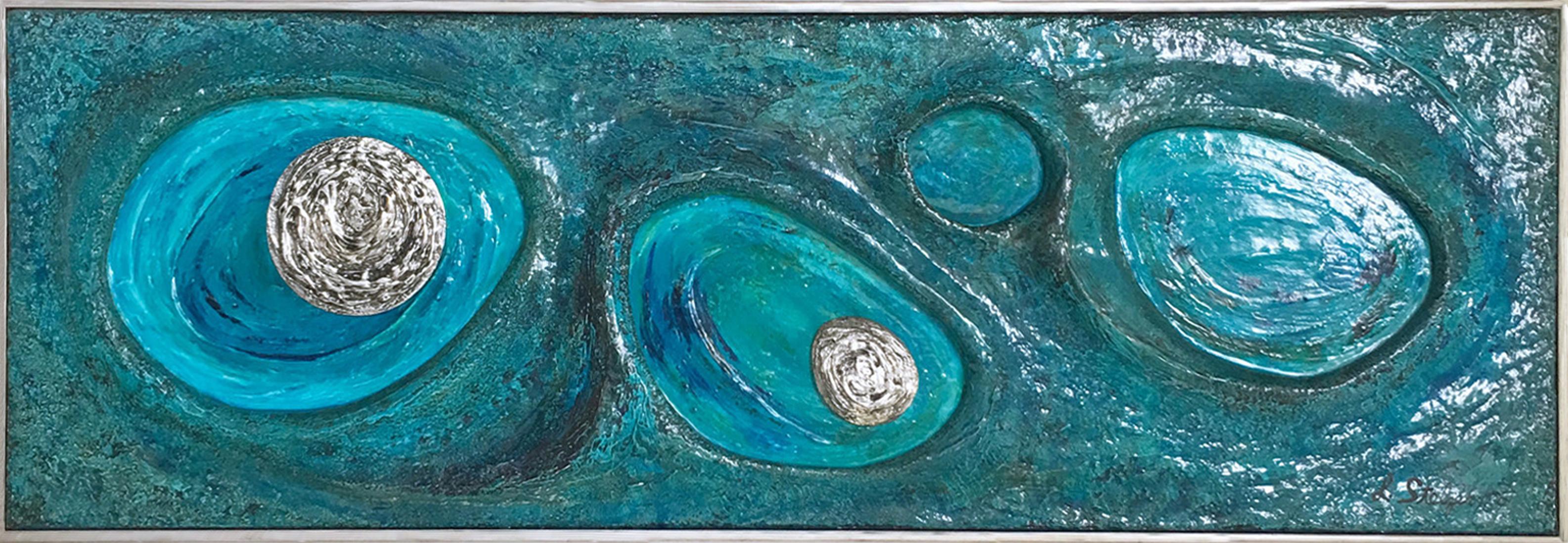 Mid-Century Modern Californian Lorraine Stelzer Resin 3D Panel Sculpture Painting, 1969 For Sale