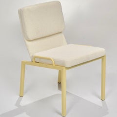 Californian Modern Dining Chairs in White Boucle Upholstery