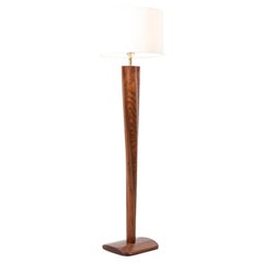 Californian Modern Sculpted Walnut Floor Lamp