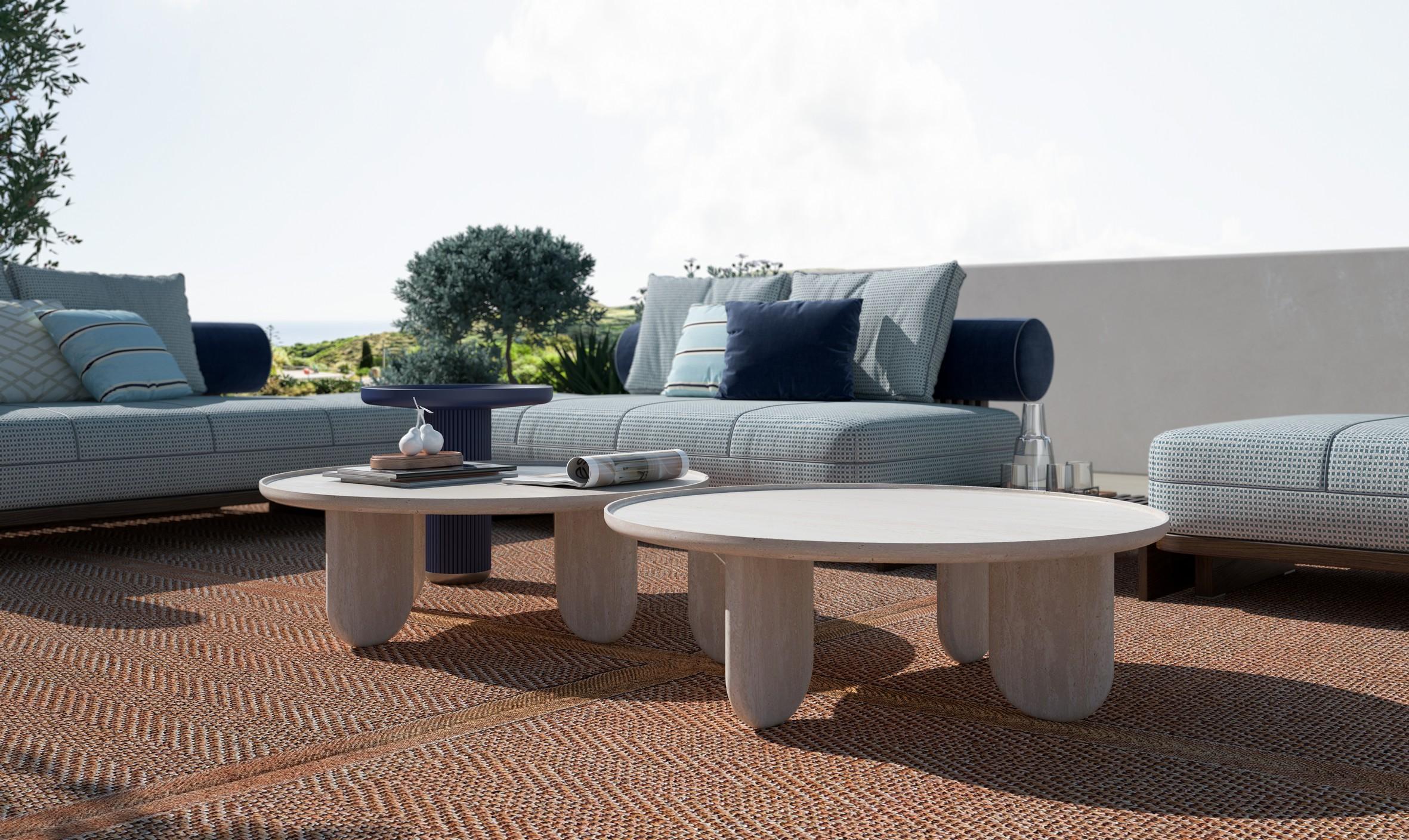 Moderne Table basse Calipso 90 en vente