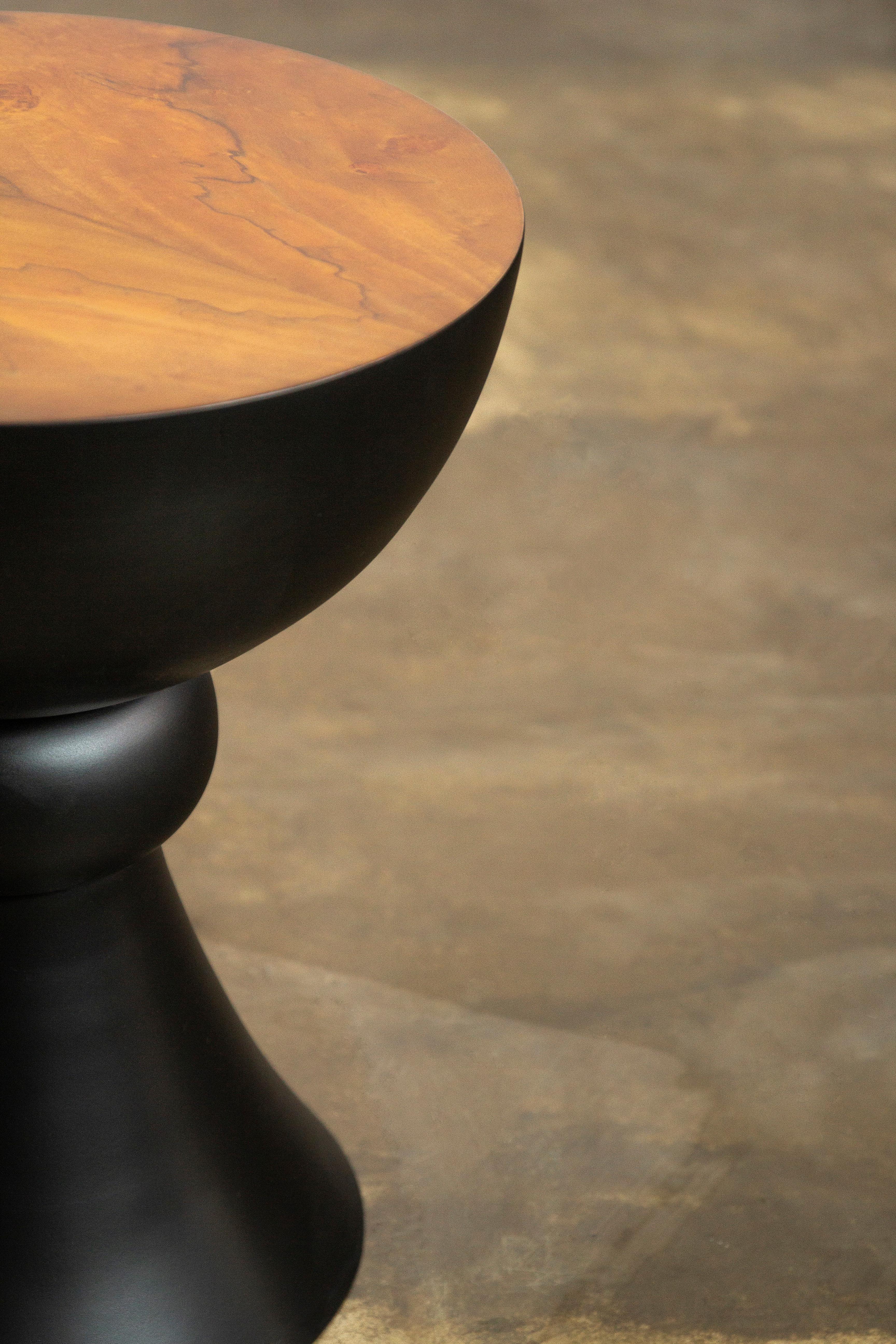 Turned Argentine Rosewood Occasional Table from Costantini, Caliz For Sale