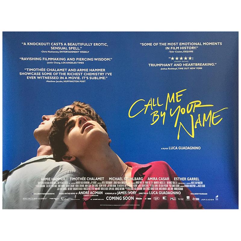 "Call Me By Your Name" 2017 Poster For Sale
