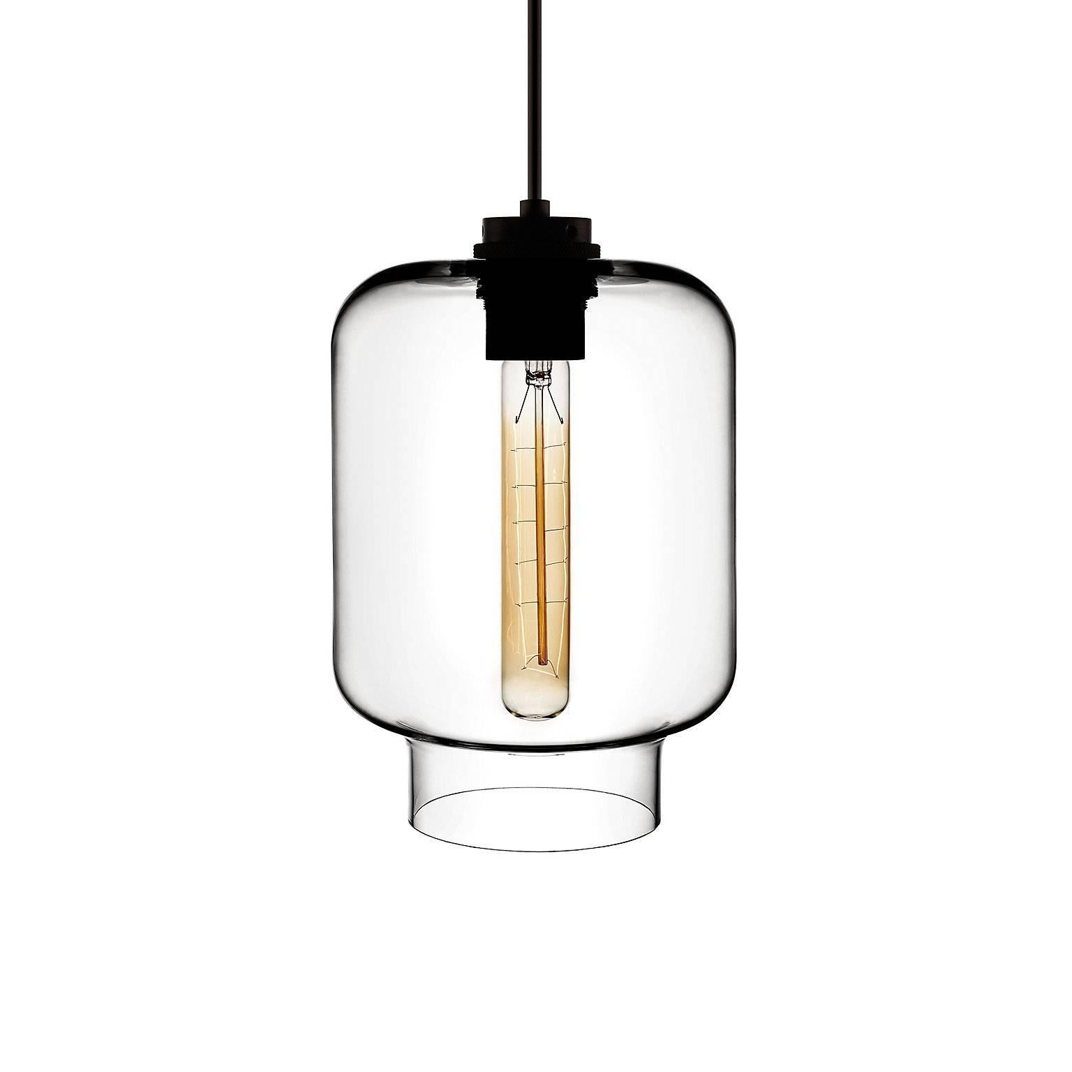 Unique to the Crystalline series, the Calla pendant adds a softness to the grouping with its delicate frame. Pairs easily with the Delinea, Axia, and Trove pendants that also comprise the Crystalline series. Every single glass pendant light that