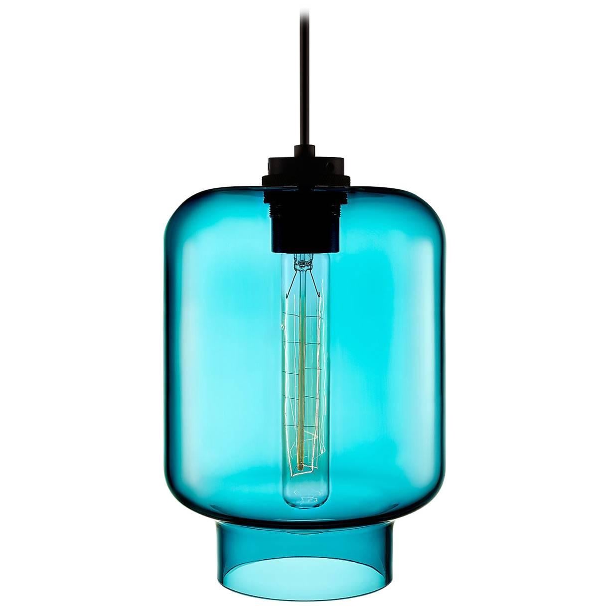 Calla Condesa Handblown Modern Glass Pendant Light, Made in the USA For Sale