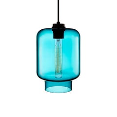 Calla Crystal Handblown Modern Glass Pendant Light, Made in the USA