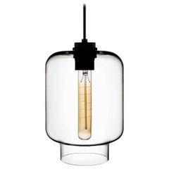 Calla Crystal Handblown Modern Glass Pendant Light, Made in the USA