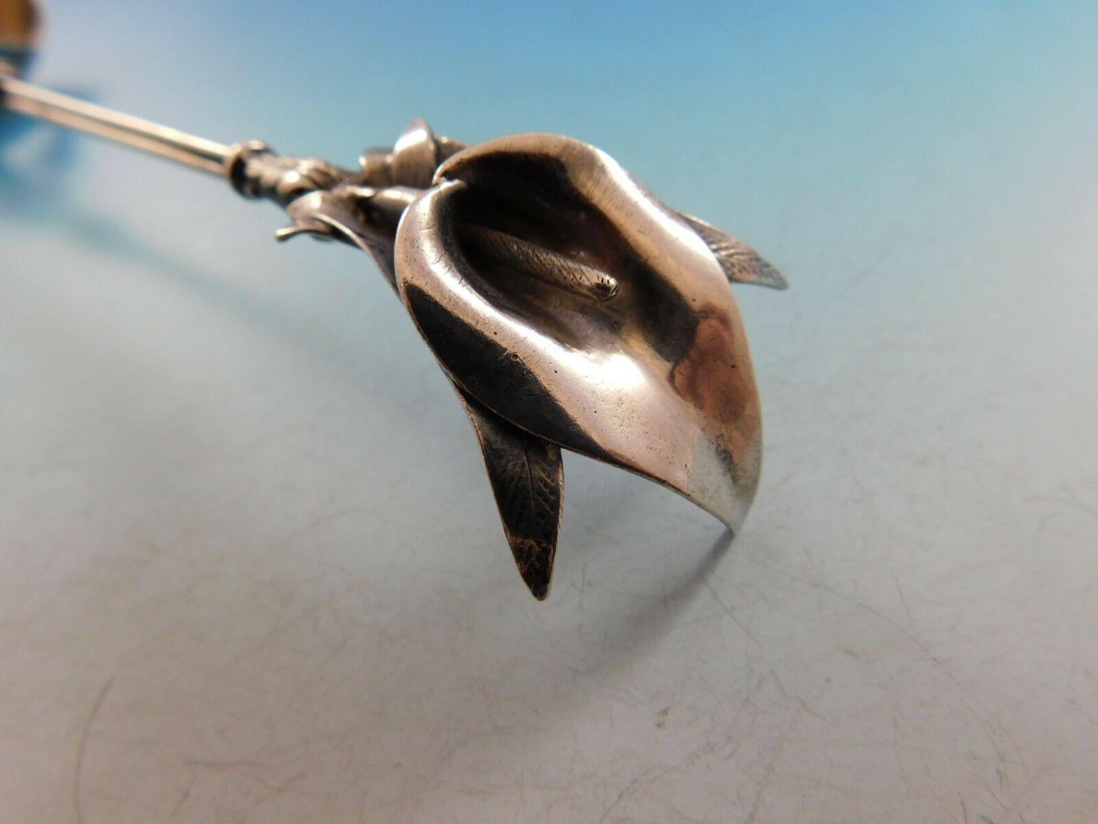 Calla Lily by Whiting Sterling Silver Sugar Sifter Gold Washed In Excellent Condition In Big Bend, WI