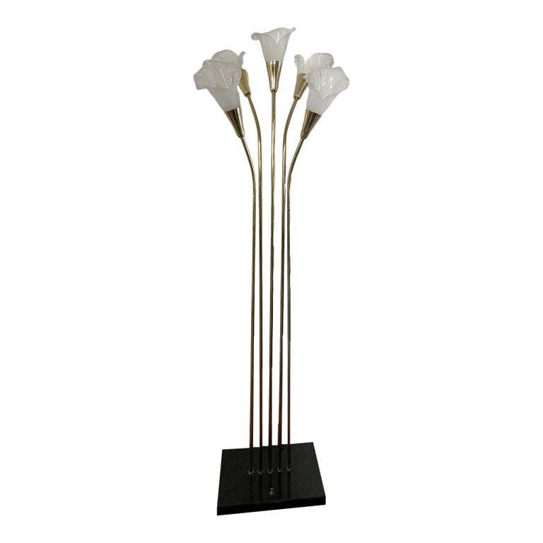 Calla Lily Flower Brass Floor Lamp For Sale at 1stDibs calla