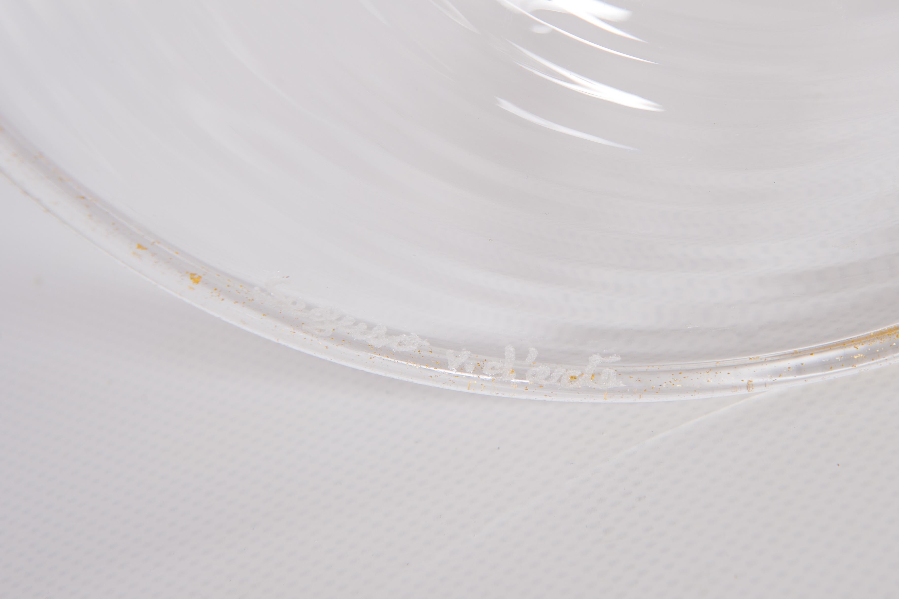 Vaso Tallo Lirio de Murano Transparente y Dorado Italia Siglo XXI Oro en venta