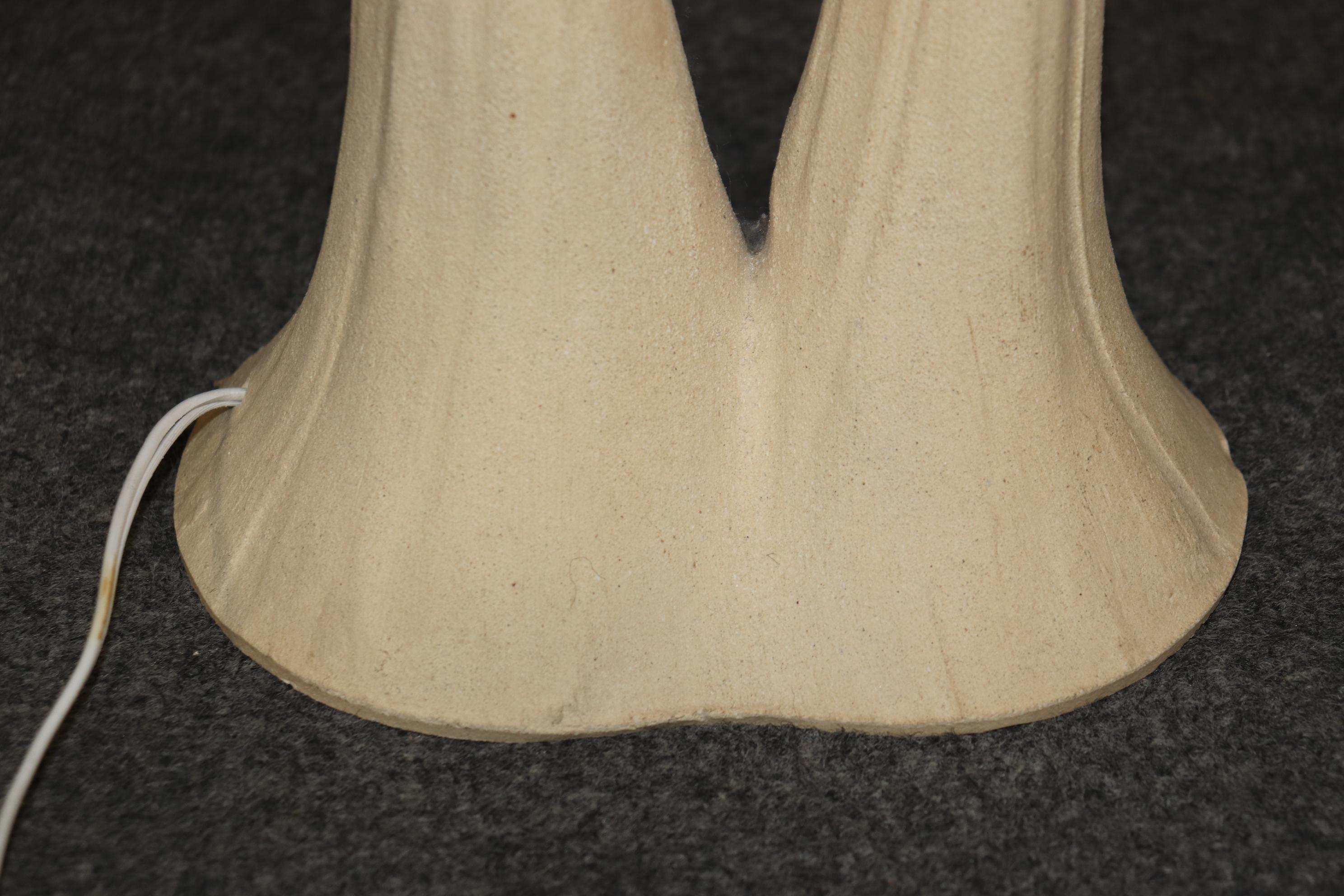 Calla Lily Stoneware Table Lamp By Doug Blum Circa 1980s 1