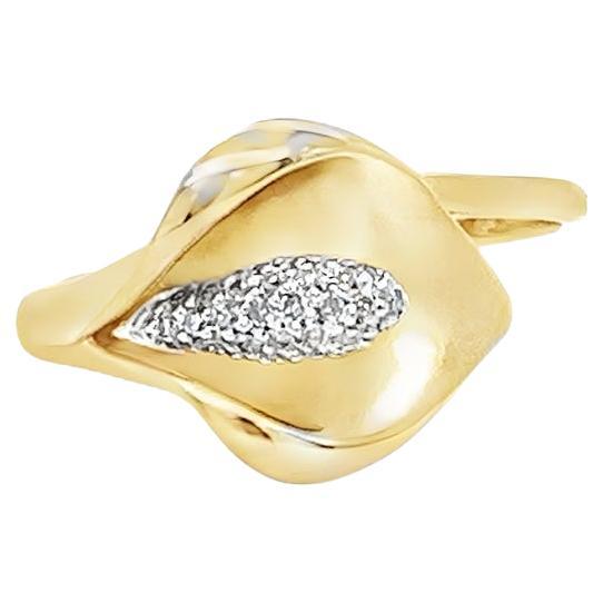 Calla Lily Yellow Gold Wrap Ring