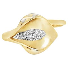 Calla Lily Yellow Gold Wrap Ring