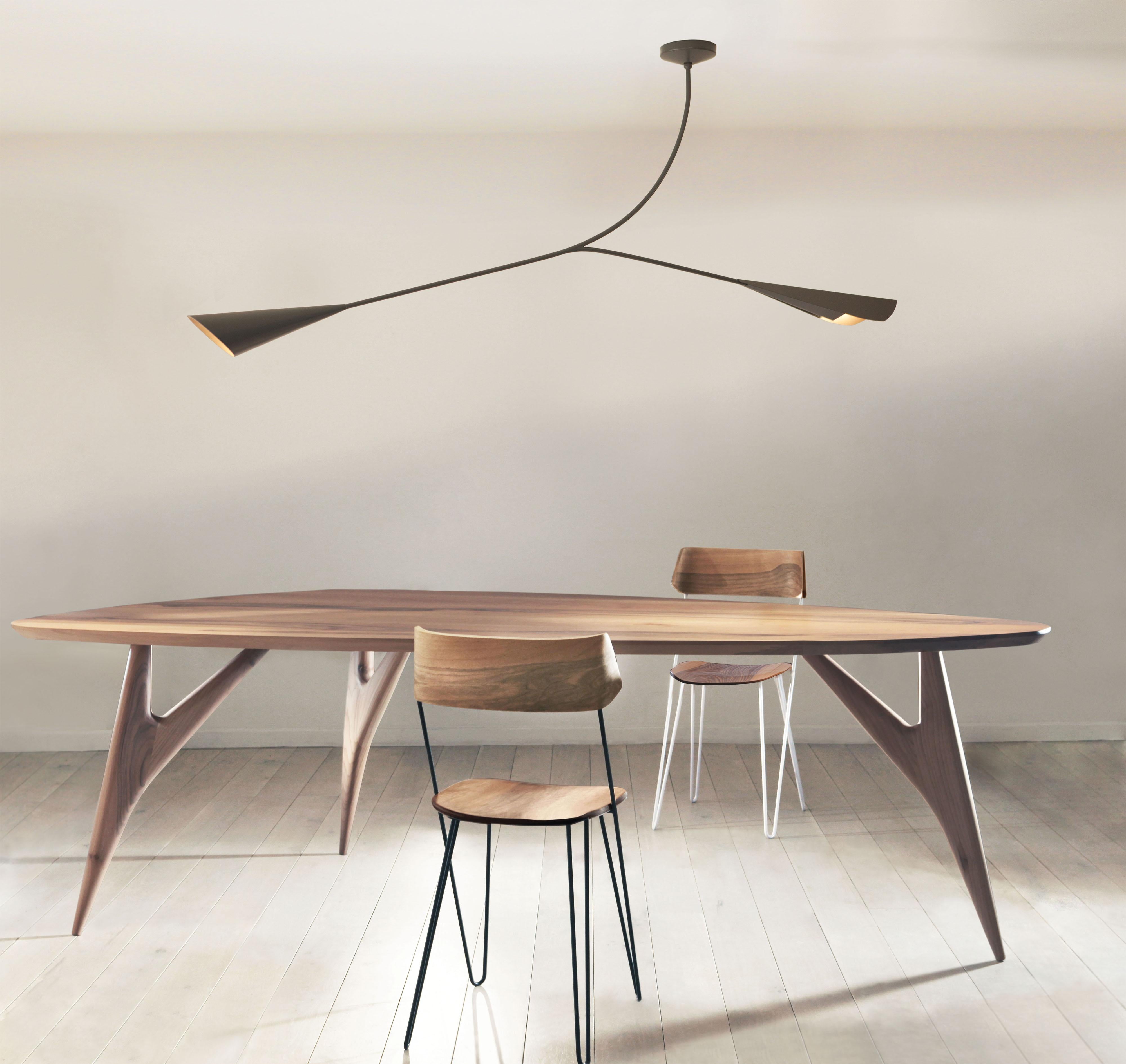 Lámpara de techo moderna Calla - Iluminación minimalista italiana de lujo, Greyge en venta 4