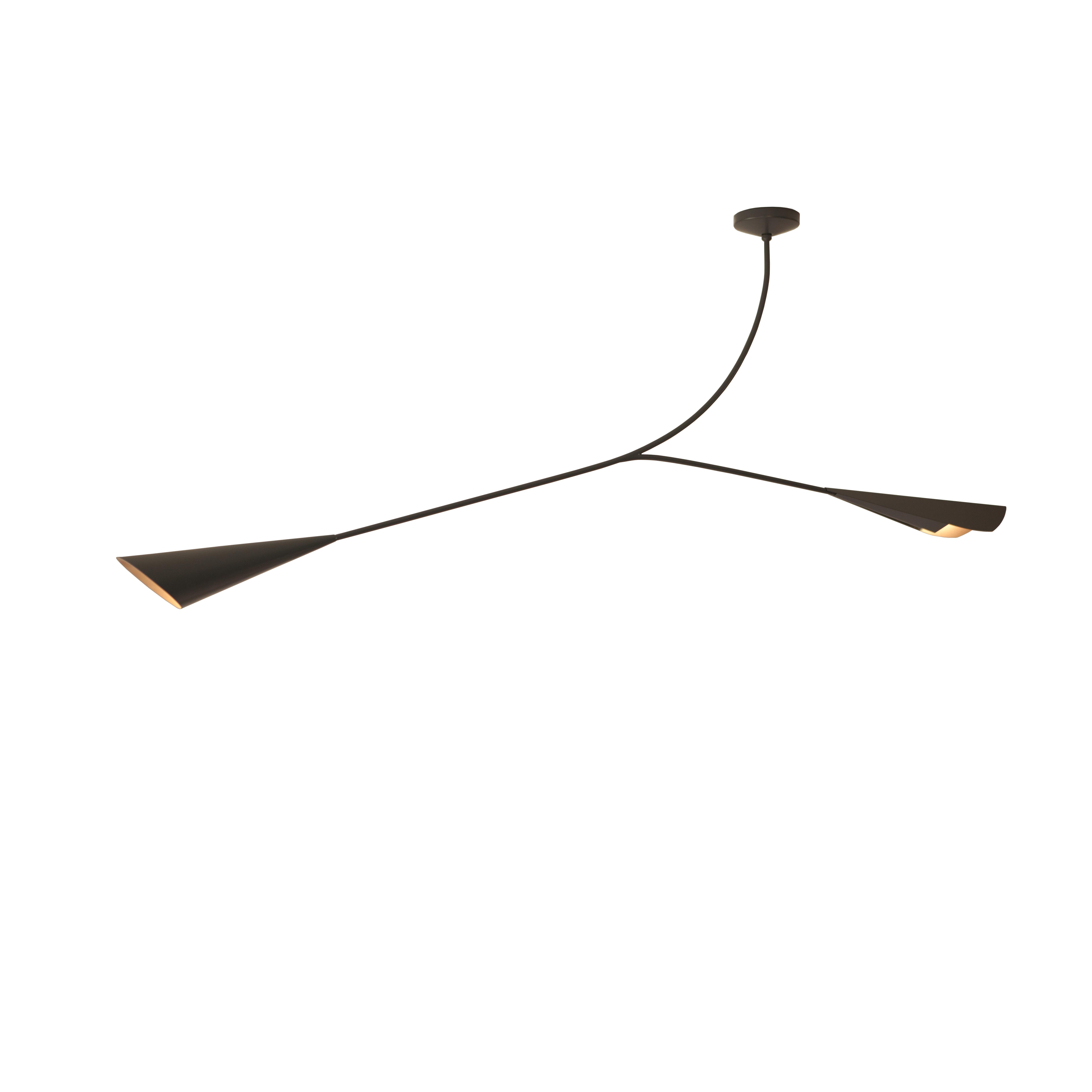 Lámpara de techo moderna Calla - Iluminación minimalista italiana de lujo, Greyge en venta 5