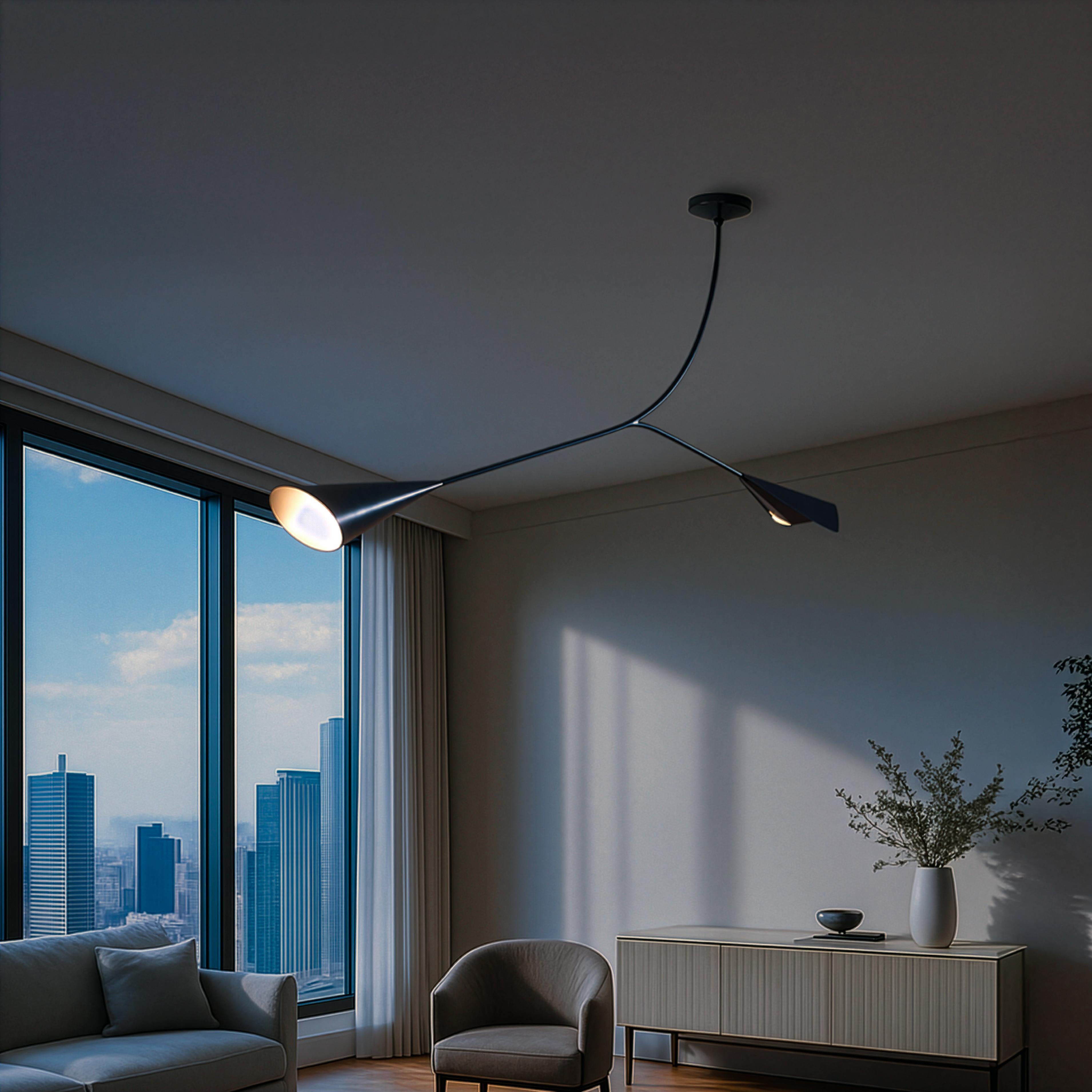 Lámpara de techo moderna Calla - Iluminación minimalista italiana de lujo, Greyge en Nuevo estado para la venta en Roma, IT