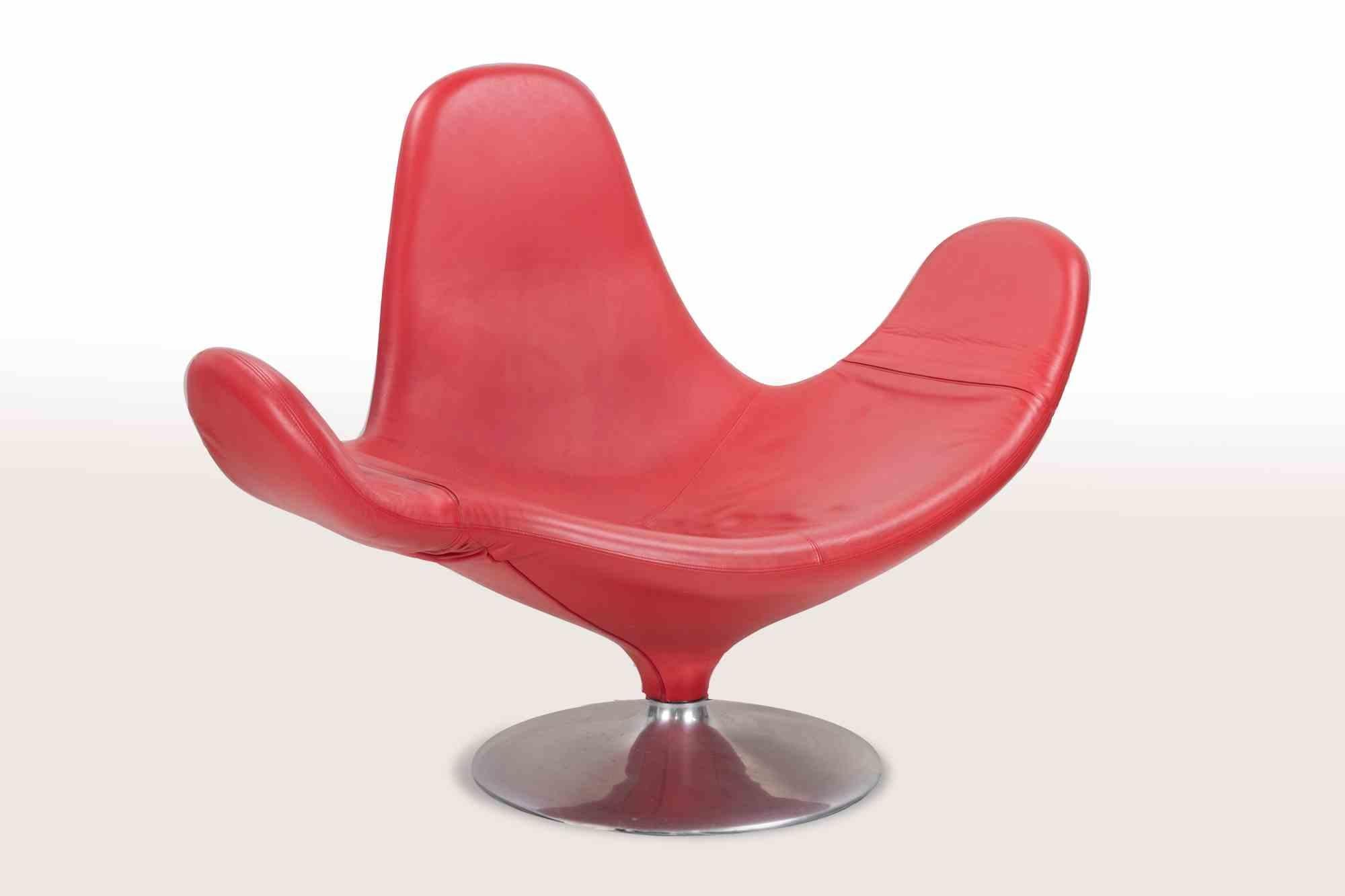 Rare fauteuil réalisé par Stefano Giovannoni pour Domodinamica dans les années 1980.

Aluminium, cuir, métal, polyuréthane.

Très bon état.