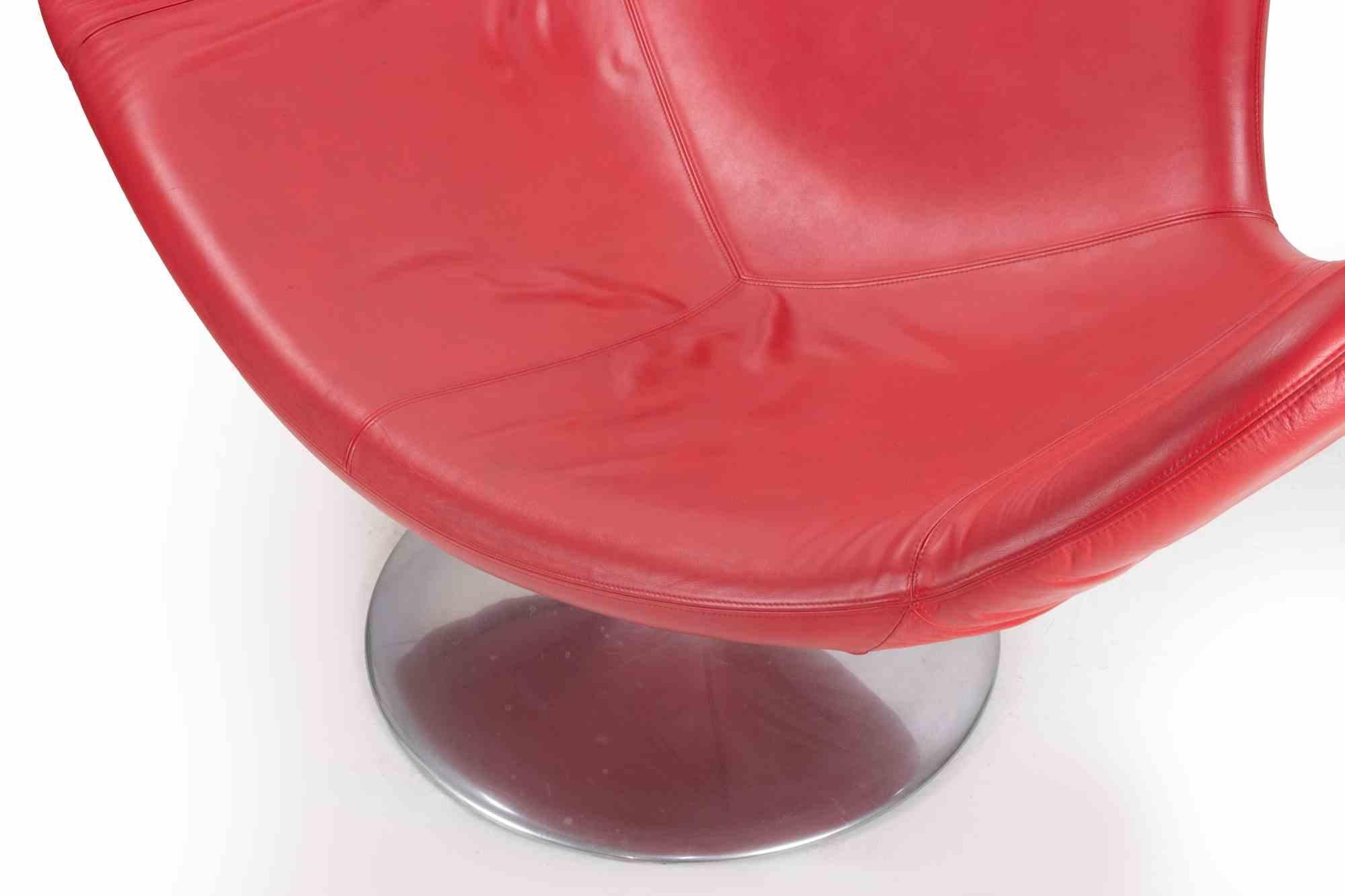 Fin du 20e siècle Fauteuil Calla en cuir rouge de Stefano Giovannoni pour Domodinamica, années 1980 en vente