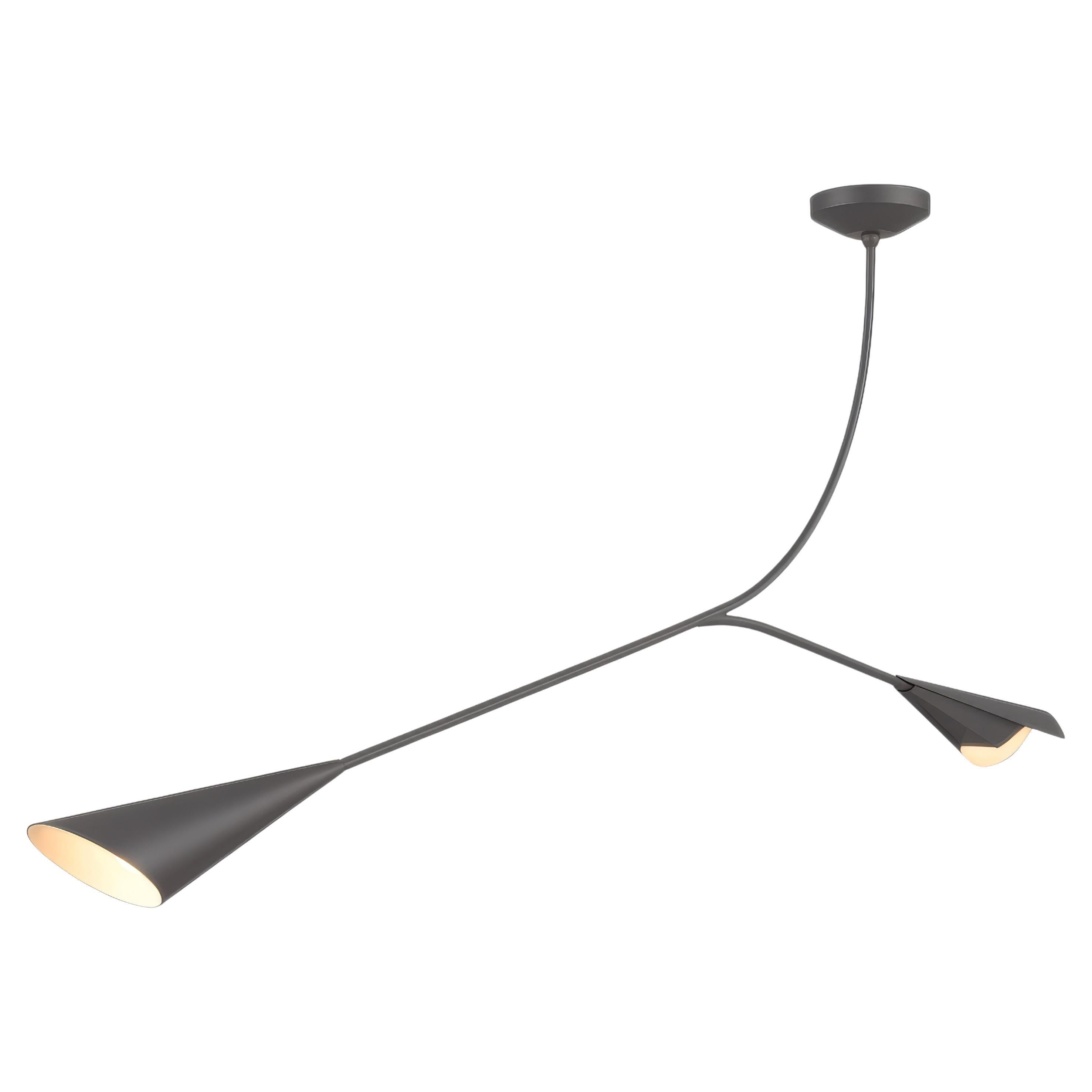 Calla 135 cm Ceiling Lamp in Grey Lacquered Steel by Greyge, Contemporary Italia