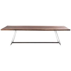 Calle Cult Walnut Bench, Designed by Aldo Spinelli, Made in Italy