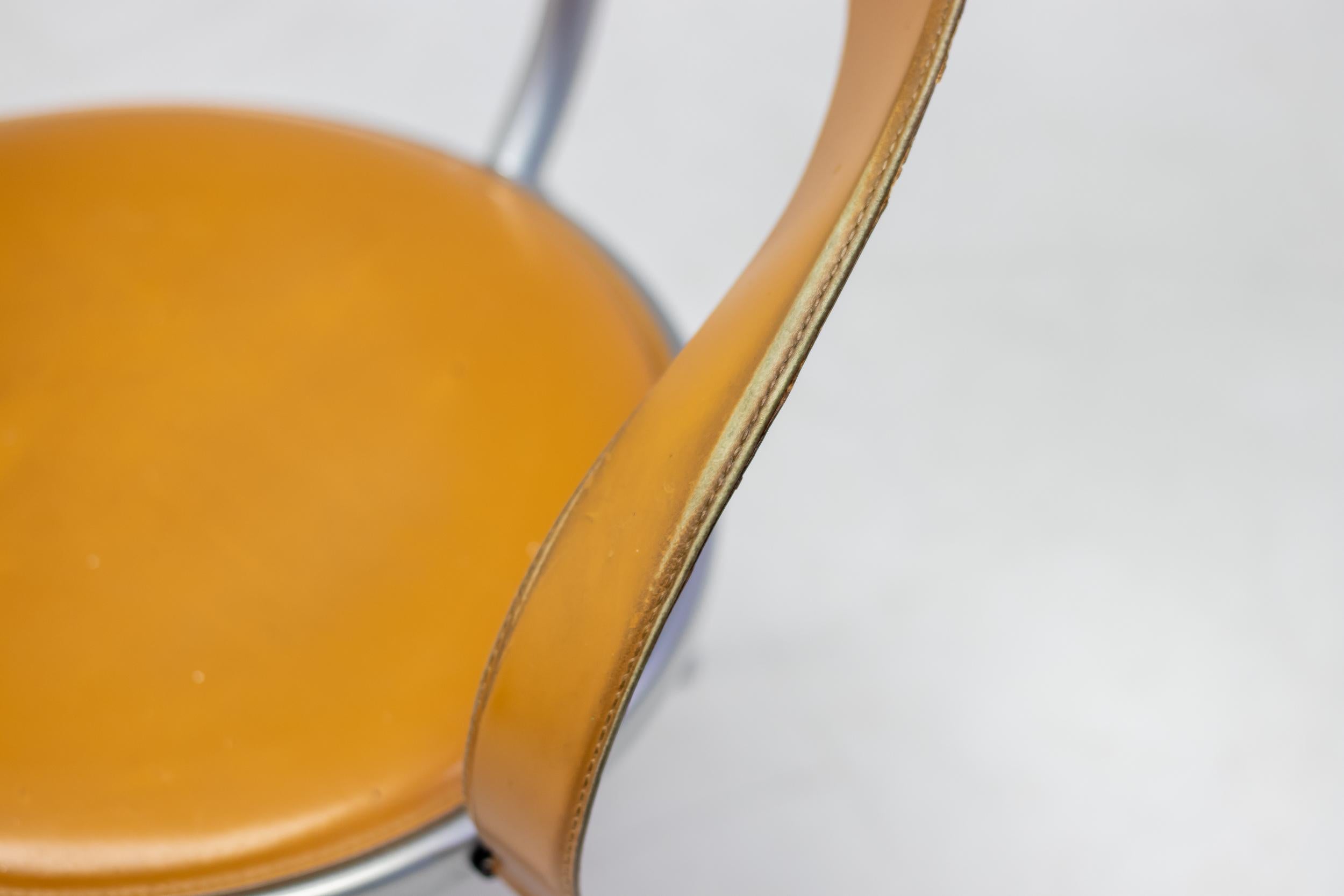 Italian Calligaris Chairs in Leather For Sale