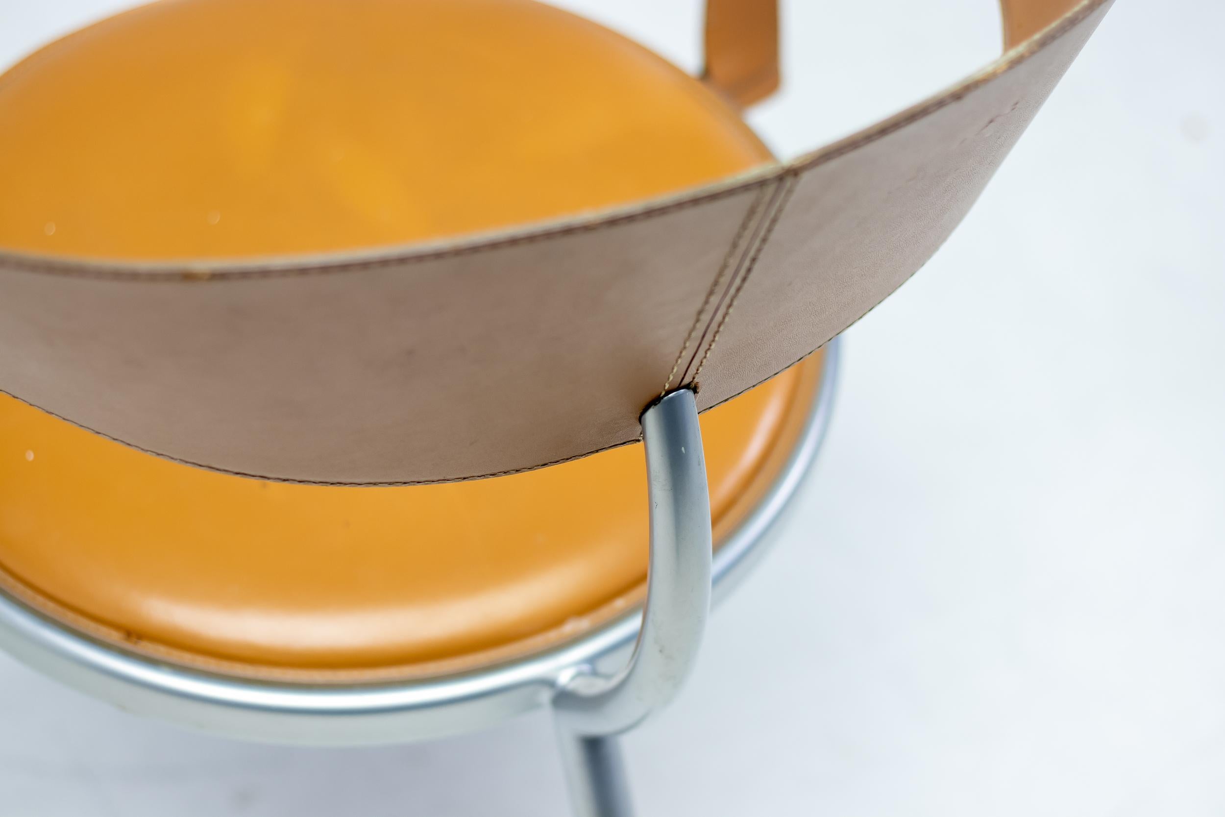 Late 20th Century Calligaris Chairs in Leather For Sale