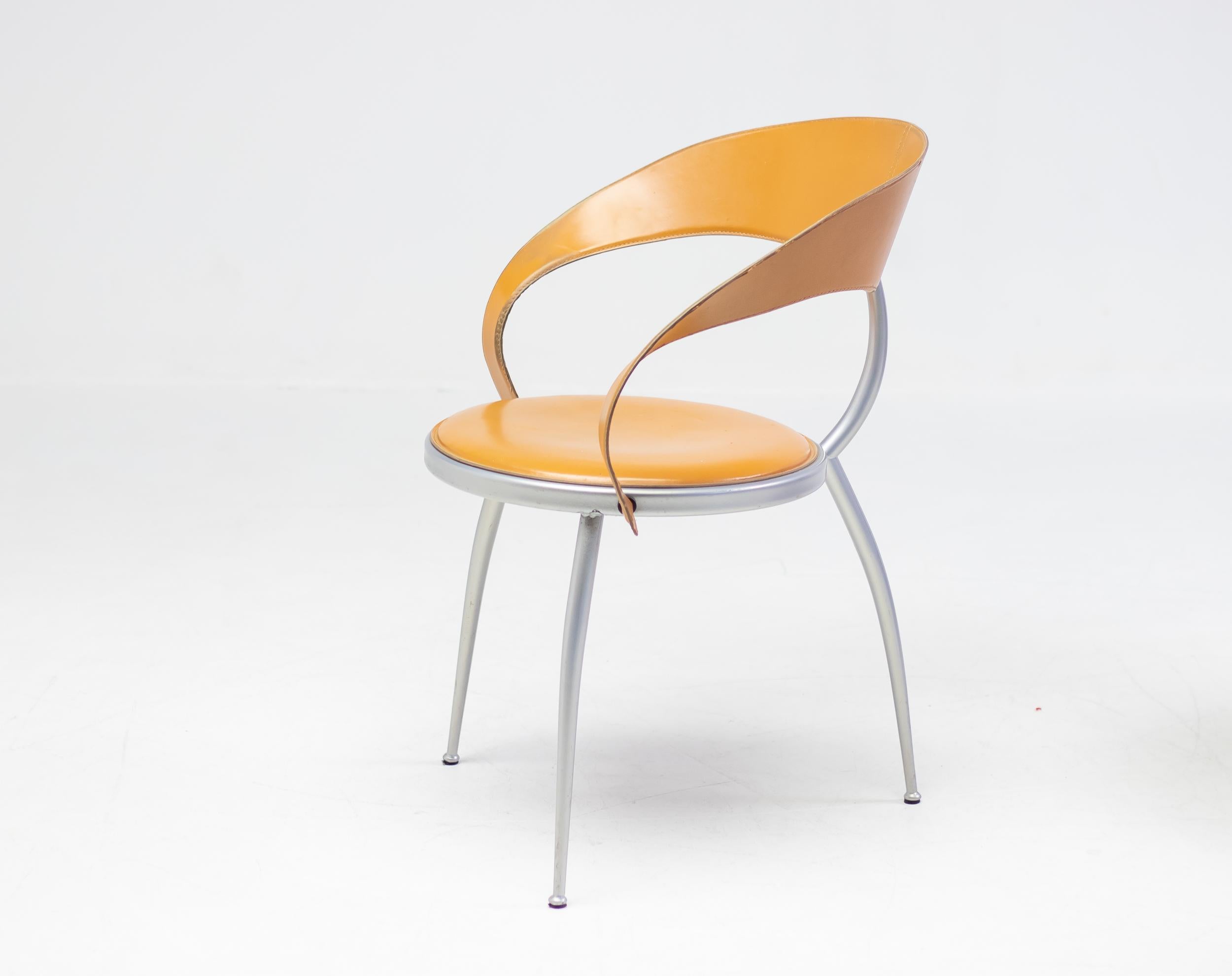 Calligaris Chairs in Leather For Sale 1