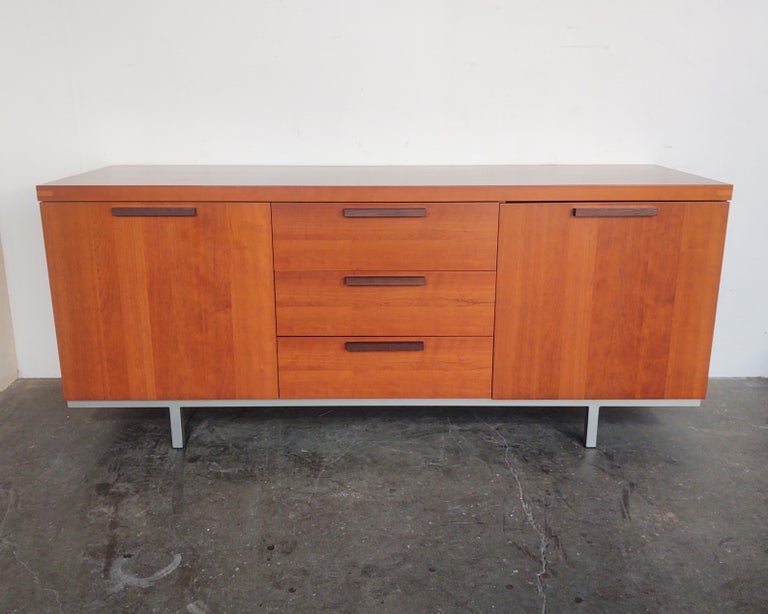 Calligaris Cherry Wood and Ebony Credenza