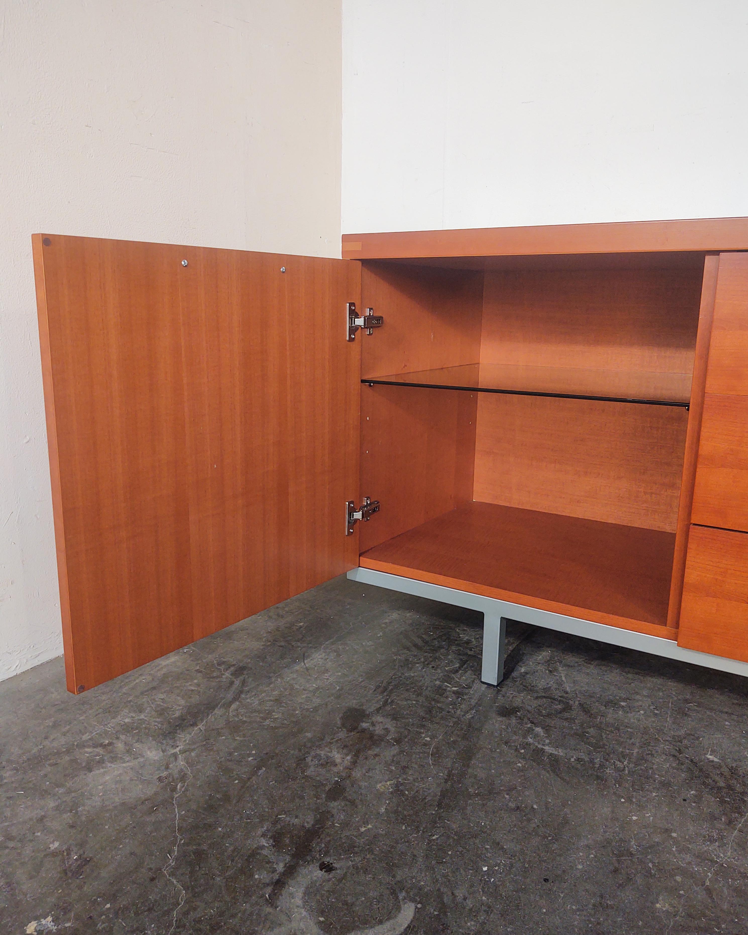 Calligaris Cherry Wood and Ebony Credenza In Good Condition In Hawthorne, CA