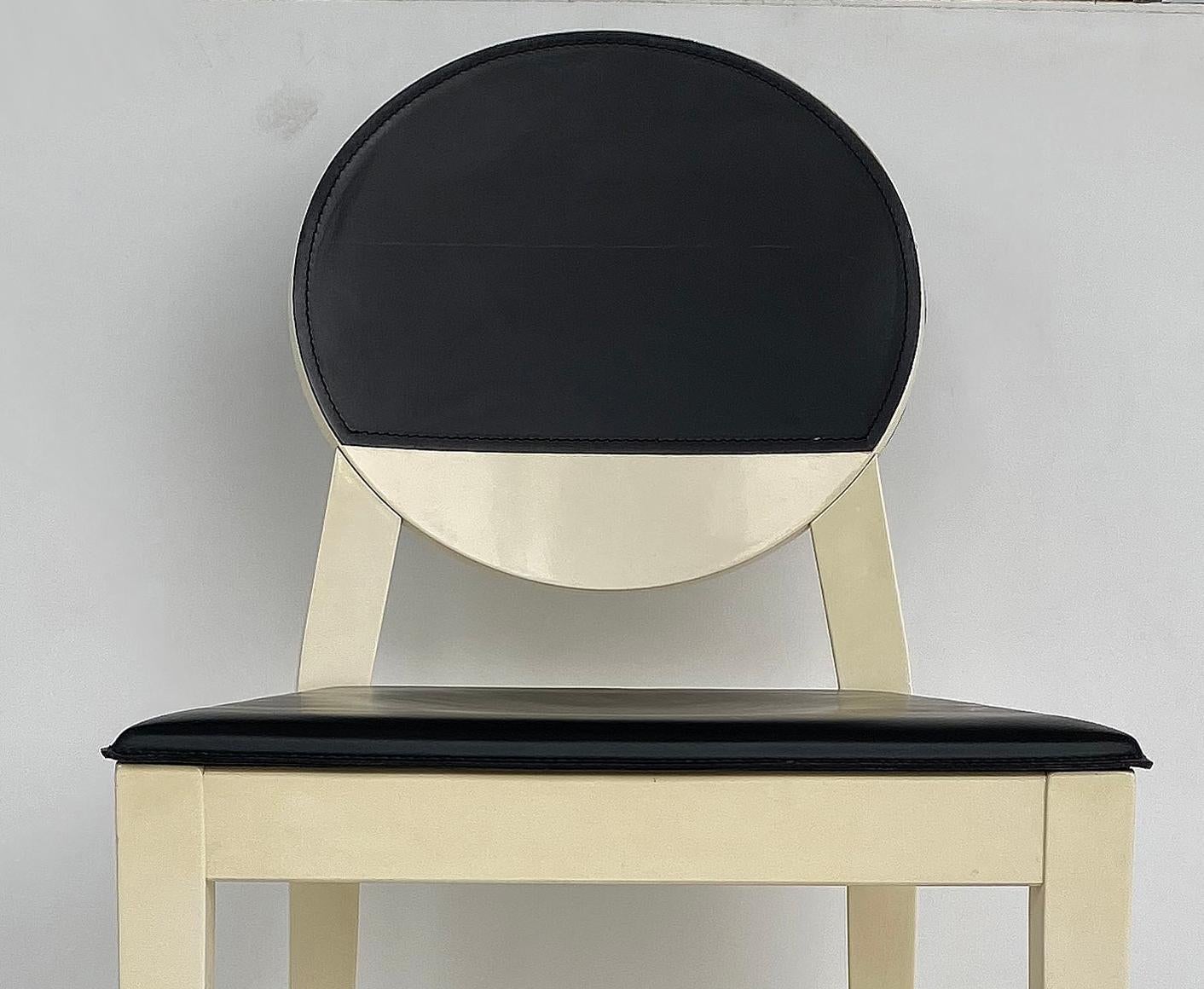 Calligaris Lacquered Wood Upholstered Bar Stools Made in Italy, Set of 3 1