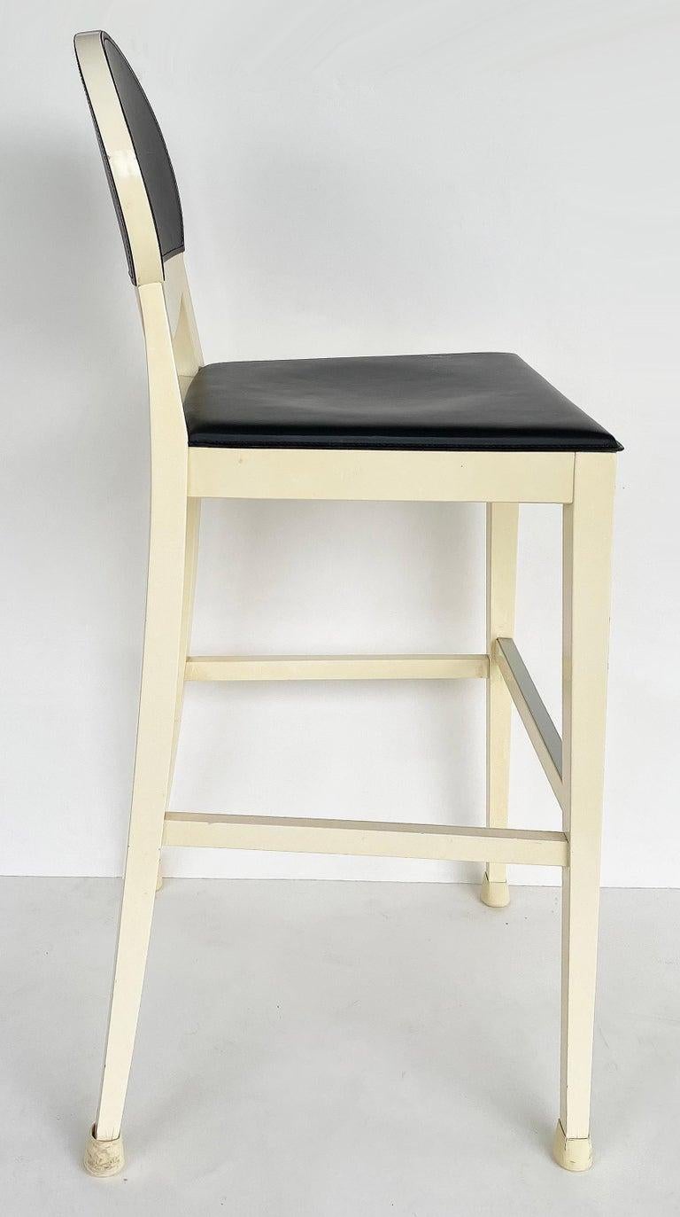 Calligaris Taburetes de Bar Tapizados en Madera Lacada Made in Italy, Set de 3 Siglo XXI y contemporáneo en venta