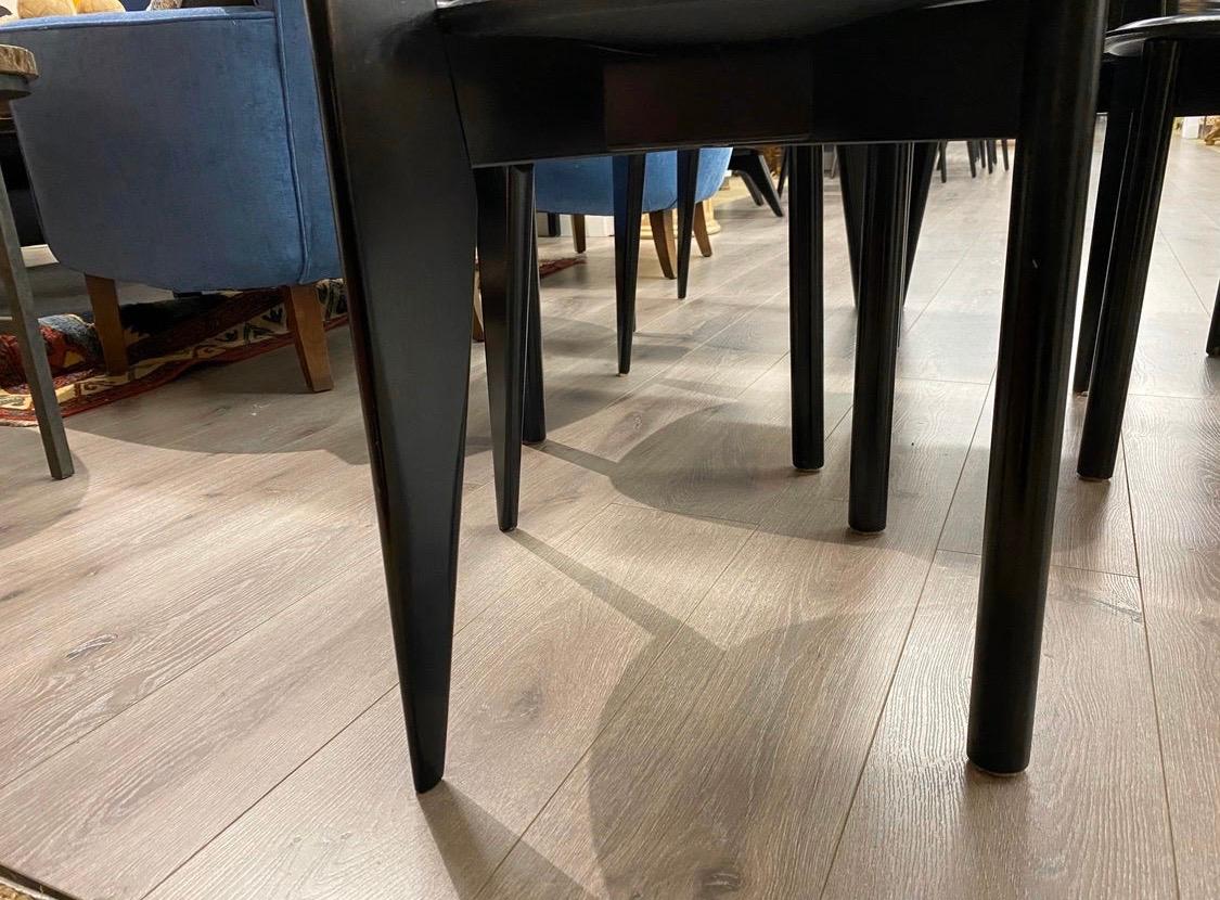 Calligaris Made in Italy Set of Six Black Dining Chairs 1