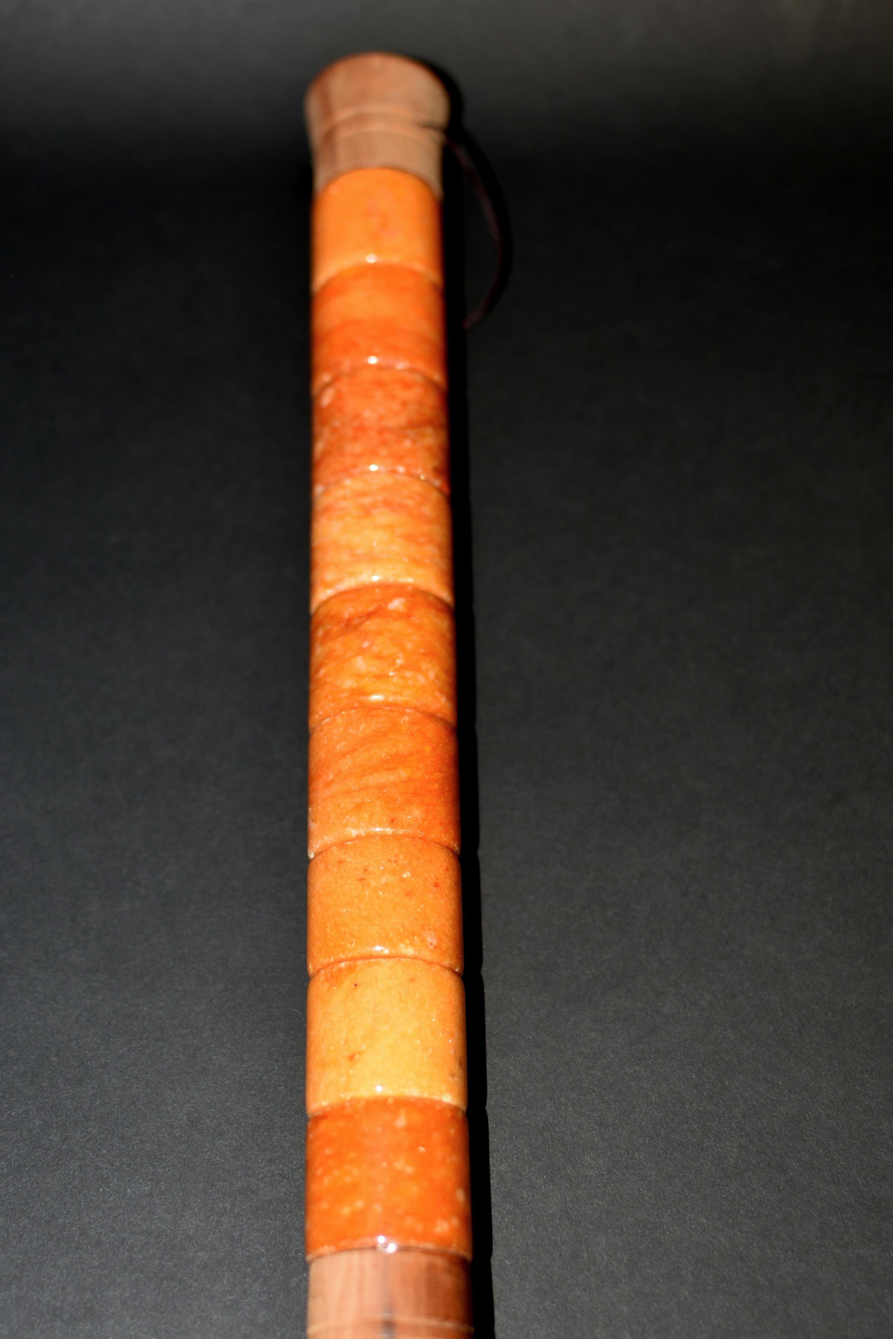 Large Calligraphy Brush Butterscotch Marble Archer's Rings 20.5