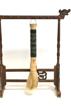 Calligraphy Brush Green Jasper Archer's Rings