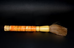Calligraphy Brush Large Butterscotch Marble Archer's Rings