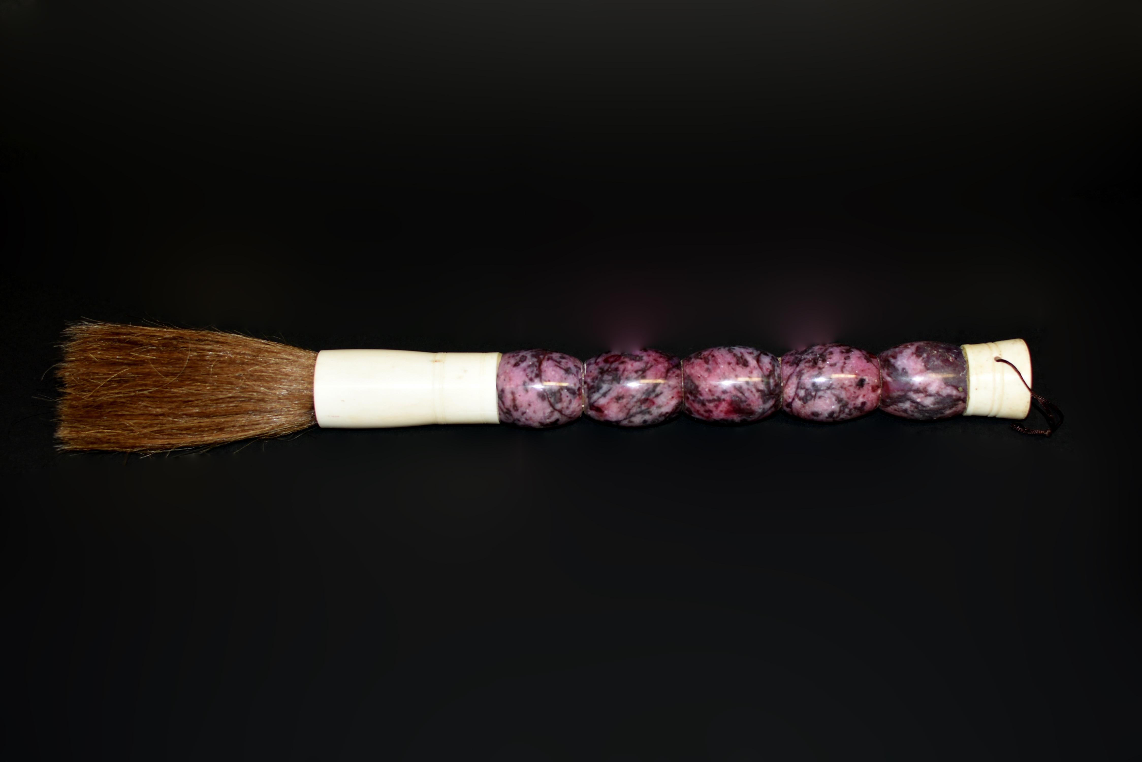 Pink Rhodonite Gemstone Calligraphy Brush 15