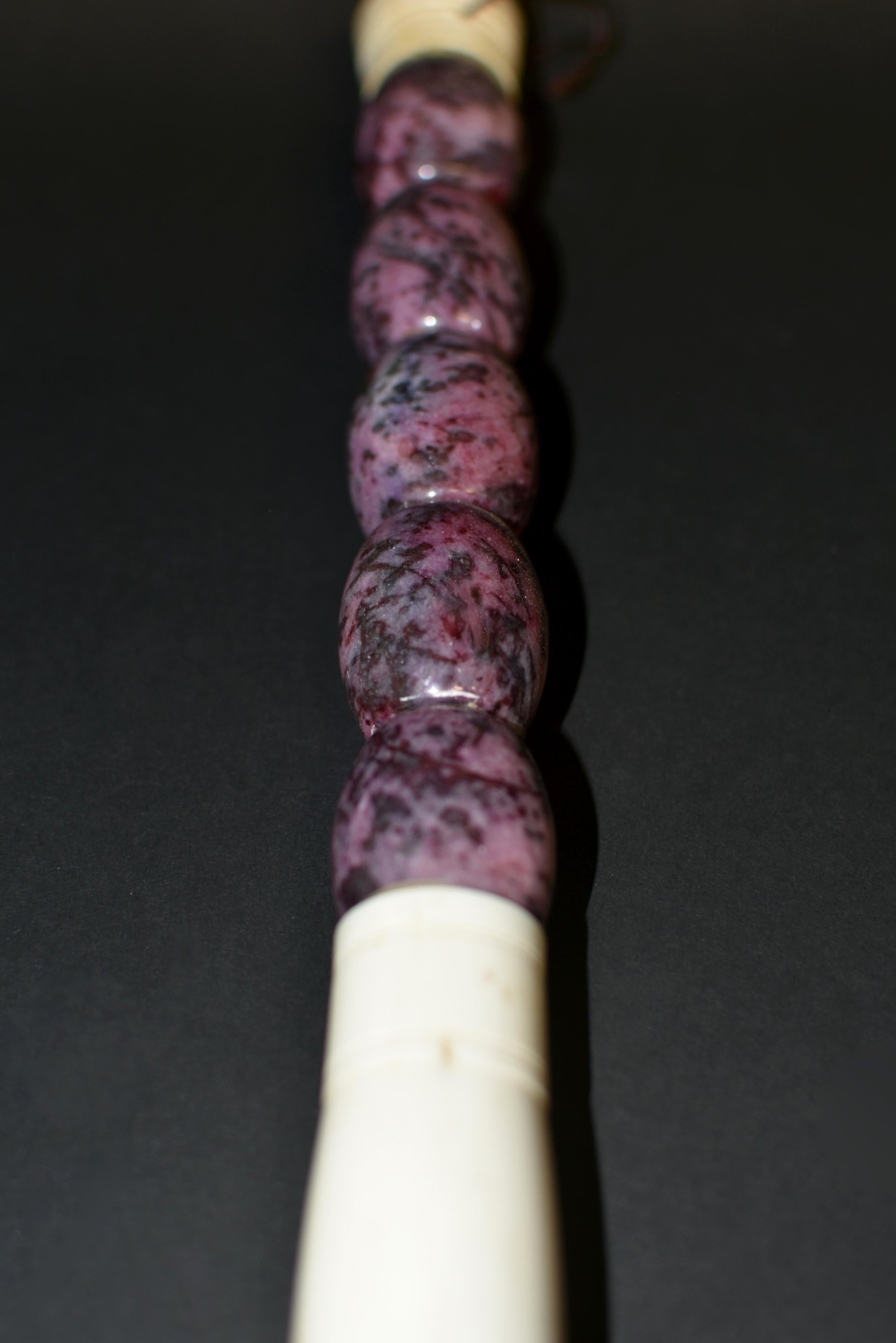 Pink Rhodonite Gemstone Calligraphy Brush 15