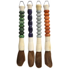 Calligraphy Brushes Set of 4 Large Colored Quartz