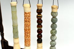 Calligraphy Brushes Set of 4, Serpentine and Bone