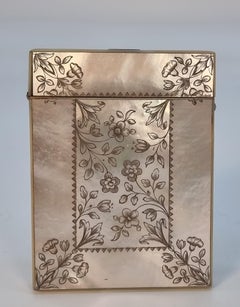 Calling card case made from mother of pearl, English, William IV period, C1830
