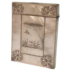 Calling card case made from mother of pearl, English, William IV period, C1830