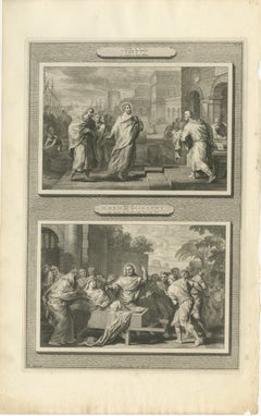 Calling of Saint Matthew & Raising of the Widow’s Son, Pieter Mortier, ca. 1700