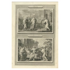 Calling of Saint Matthew & Raising of the Widow’s Son, Pieter Mortier, ca. 1700
