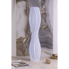 Calliope, White Contemporary Sustainable Vase-Sculpture